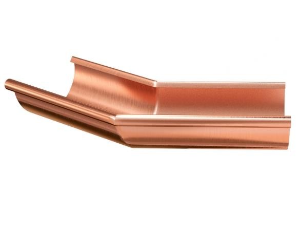 Водосток Aquasistem, система 125x90 - Угол желоба наружный медный 135° купить в Шилке