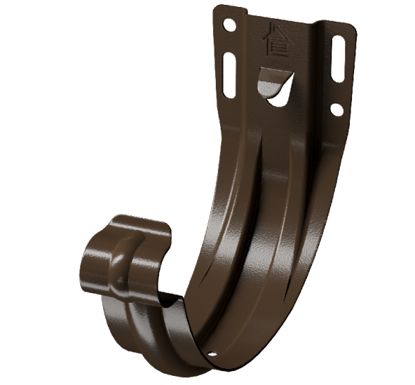 Карнизный кронштейн (штампованный) D125 Döcke STAL PREMIUM Каштан, (RAL 8017) купить в Шилке
