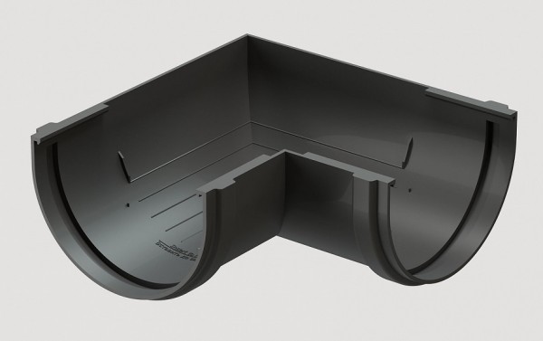 Угловой элемент 90˚ПВХ Docke STANDART серый купить в Шилке