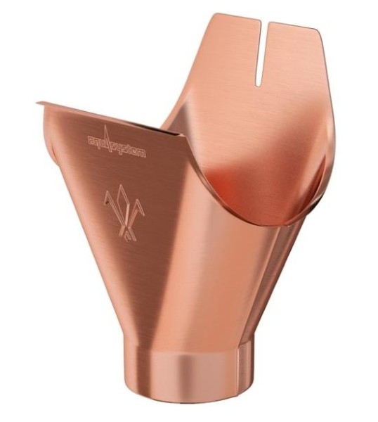 Водосток Aquasistem, система 125x90 - Воронка желоба медная купить в Шилке