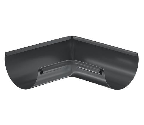 Водосток Aquasistem, система 125x90 - Угол желоба, внутренний 90° RAL 7024 Тёмно-серый купить в Шилке