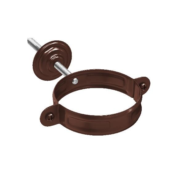 Водосток Aquasistem, система 150/100 - Комплект крепления трубы RAL 8017 Коричневый купить в Шилке
