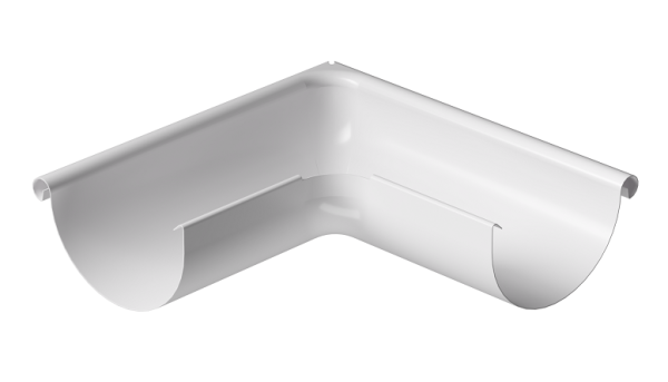 Угол внешний 90° D125 Döcke STAL PREMIUM Пломбир, (RAL 9010) купить в Шилке