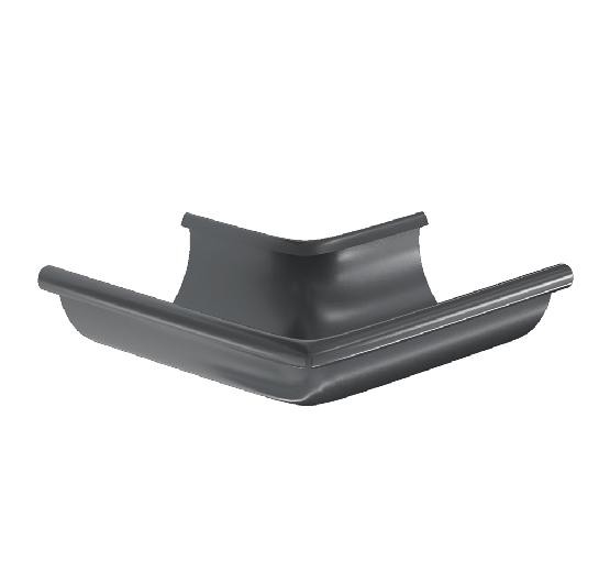 Водосток Aquasistem, система 125x90 -  Угол желоба, наружный 90° RAL 7024 Тёмно-серый купить в Шилке