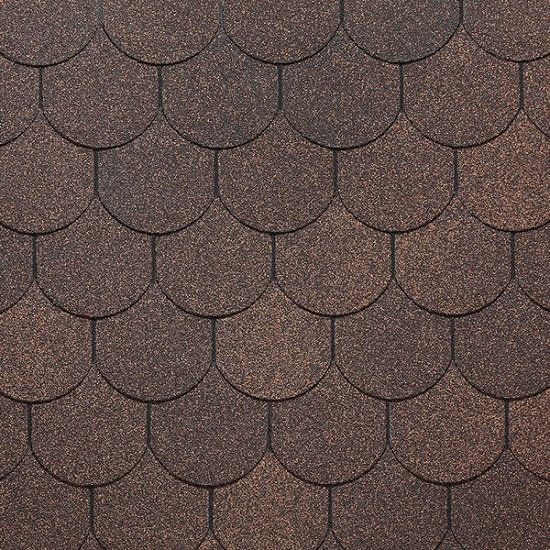 Гибкая черепица Docke, коллекция Кольчуга – Коричневый купить в Шилке