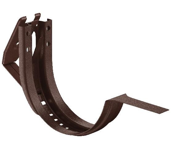 Водосток Aquasistem, Система 150/100 - Крюк крепления желоба короткий регулируемый RAL 8017 Коричневый matt купить в Шилке