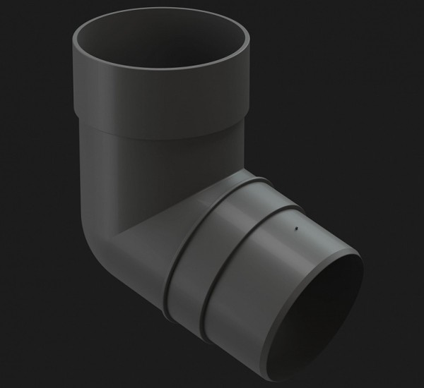 Колено 72˚ Docke Premium ПВХ - Графит купить в Шилке