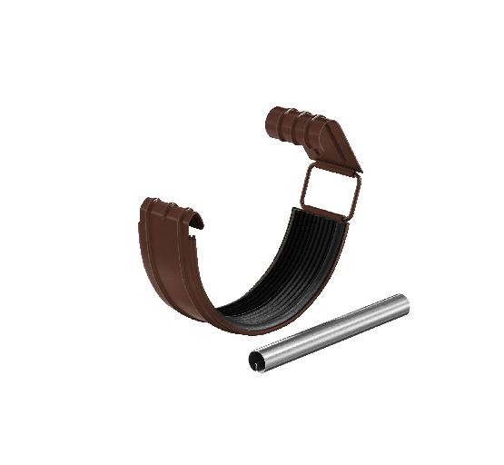 Водосток Aquasistem, система 150/100 - Соединитель желоба с резиновым уплотнителем RAL 8017 Коричневый купить в Шилке