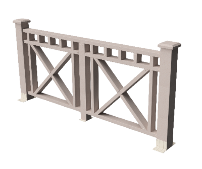 Ограждения декоративное ДПК GRINDERDECO Виктория выбеленный дуб