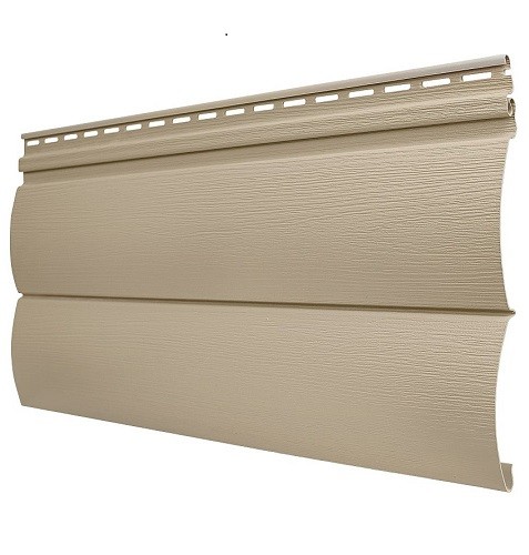 Виниловый сайдинг Tecos - Оцилиндрованный брус двойной (под бревно), Кофе с молоком купить в Шилке