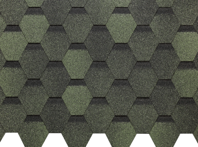 Гибкая черепица EURASIA Docke, Коллекция ШЕСТИГРАННИК Зелёный