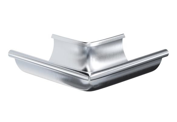 Водосток Aquasistem, Система 125x90 - Угол желоба наружный оцинковка 90° купить в Шилке