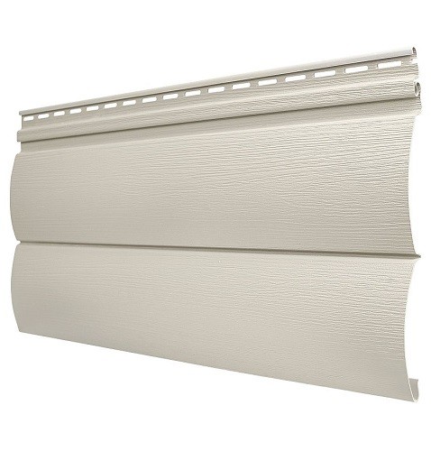 Виниловый сайдинг Tecos - Оцилиндрованный брус двойной (под бревно), Слоновая кость купить в Шилке