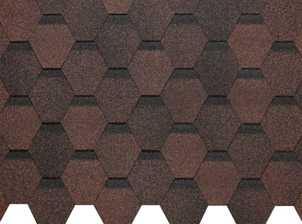 Гибкая черепица EURASIA Docke, Коллекция ШЕСТИГРАННИК Коричневый купить в Шилке