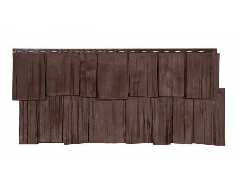 Фасадная панель T-Сайдинг-Щепа дуб ЭКО-1 Коричневый купить в Шилке