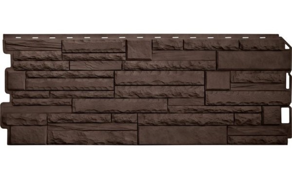 Фасадная панель Альта-Профиль Скалистый камень ЭКО Коричневый купить в Шилке