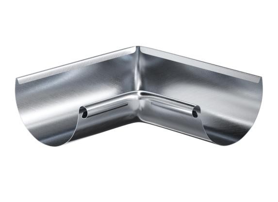 Водосток Aquasistem, Система 125x90 - Угол желоба внутренний оцинковка 90° купить в Шилке