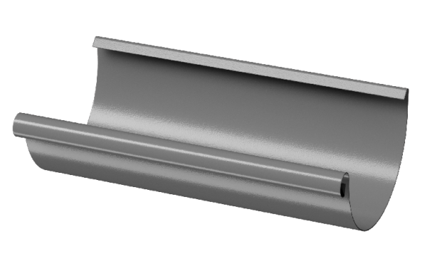 Желоб полукруглый D125 3 м Döcke STAL PREMIUM Графит, (RAL 7024) купить в Шилке