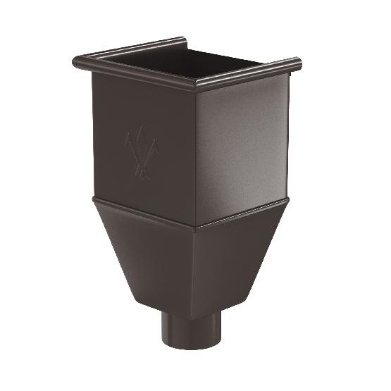 Водосток Aquasistem, система 150/100 - Воронка_водосборная удлиненая RR 32 Тёмно-Коричневый купить в Шилке