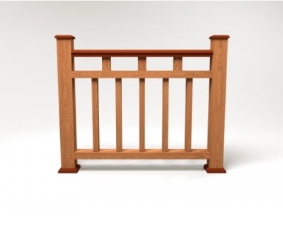 Ограждение из ДПК FG1 терракот