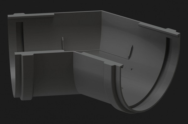 Угол желоба универсал 135˚ Docke Premium ПВХ - Графит купить в Шилке