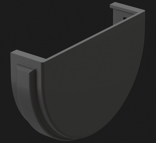 Заглушка желоба Docke Premium ПВХ - Графит купить в Шилке