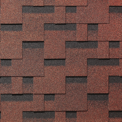 Гибкая черепица PIE EUROPA Docke, коллекция Матрица Красный