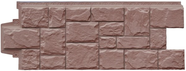 Фасадная панель Grand Line Крупный Камень Элит Миндаль купить в Шилке