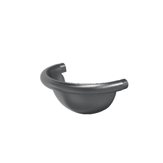 Водосток Aquasistem, Система 125/90 - Заглушка желоба универсальная полукруглая RR 23 Маренго matt купить в Шилке