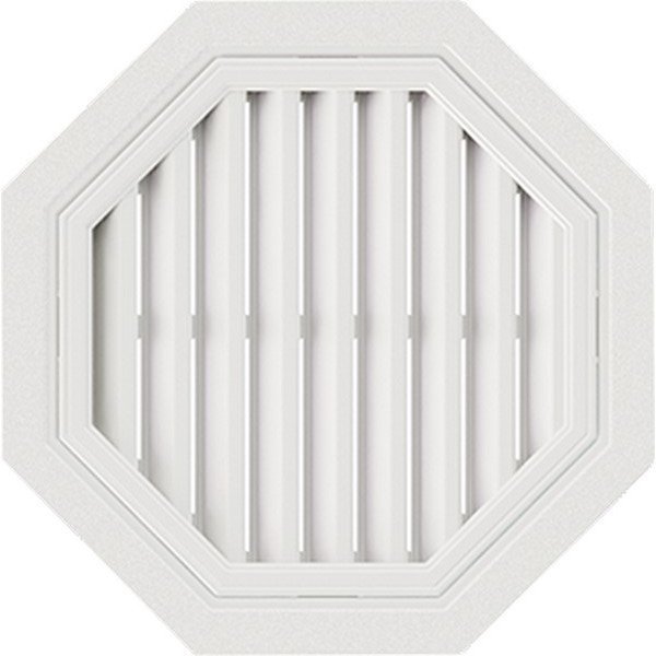 Восьмиугольная фронтонная вентиляционная решётка, Белая купить в Шилке