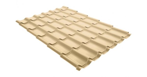 Металлочерепица классик 0,45 PE RAL 1014 слоновая кость купить в Шилке