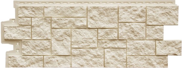 Фасадная панель Grand Line Дикий камень Стандарт молочный купить в Шилке