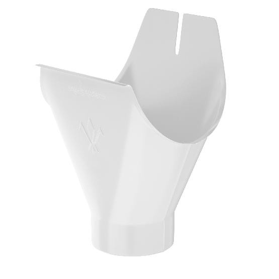 Водосток Aquasistem, система 125x90 - Воронка желоба RR 20 Мраморно-белый купить в Шилке