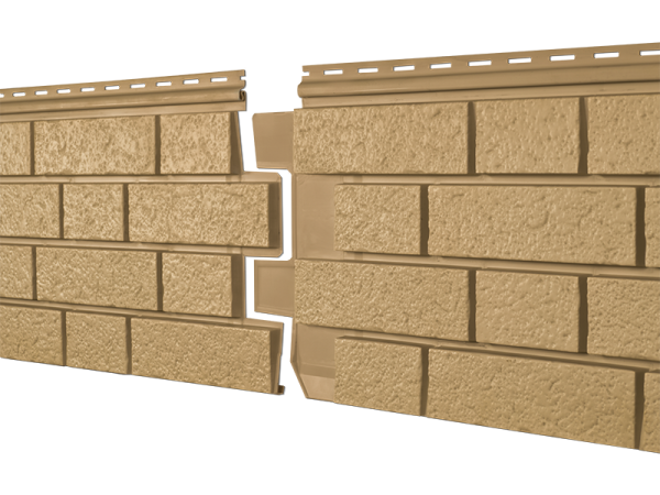 Фасадная панель Ю-пласт Стоун Хаус S-Lock Клинкер горчичный купить в Шилке