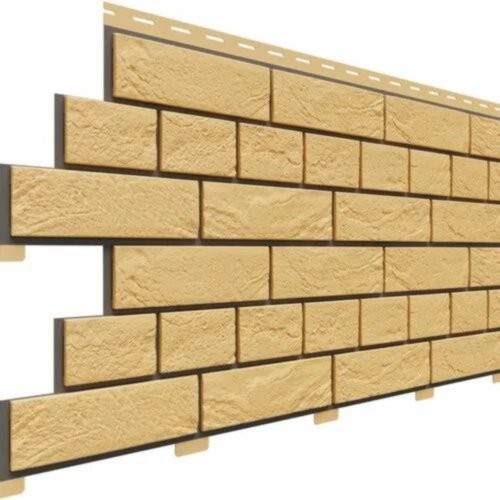 Фасадная панель Доломит Кирпич Славянка Желтый купить в Шилке