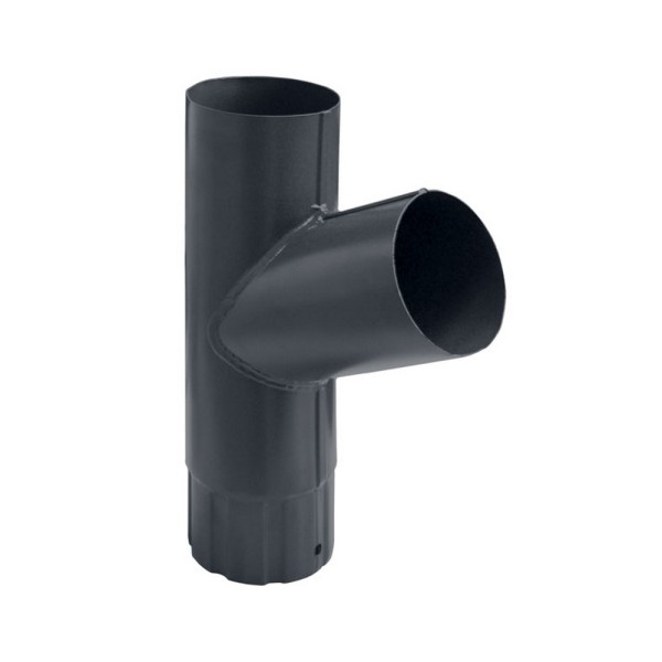 Водосток Grand Line 150x100 – Тройник трубы RAL 7024 купить в Шилке