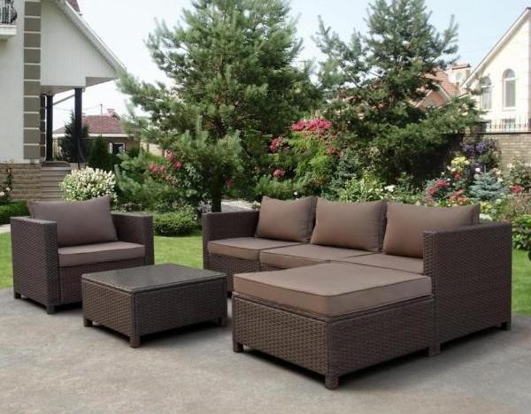 Комплект мебели AFINA плетеной из иск. ротанга YR821A Brown/Beige купить в Шилке