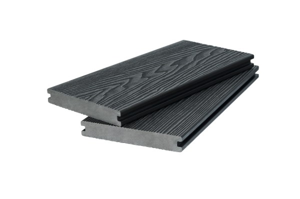 Доска террасная 3D фактура дерева POLIVAN GROUP двухсторонняя полнотелая SINGARAJA чёрный купить в Шилке