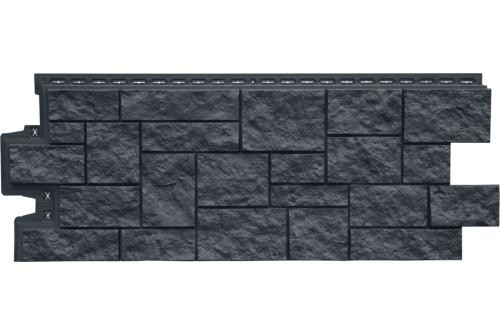 Фасадная панель Grand Line Дикий камень Стандарт графит купить в Шилке