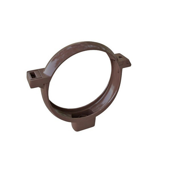 Водосток Альта-Профиль ПВХ – Хомут трубы (коричневый) купить в Шилке