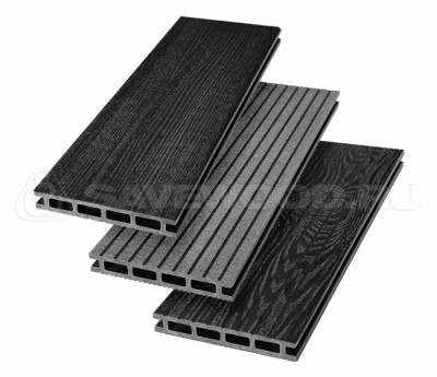Террасная доска из ДПК SW Carpinus (R) — двухсторонняя черный