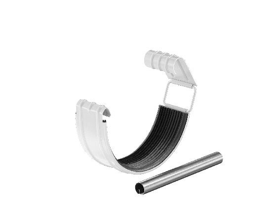 Водосток Aquasistem, система 125x90 - Соединитель желоба с резиновым уплотнителем RR 20 Мраморно-белый купить в Шилке