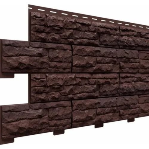 Фасадная панель Скалистый риф Премиум Каштан купить в Шилке