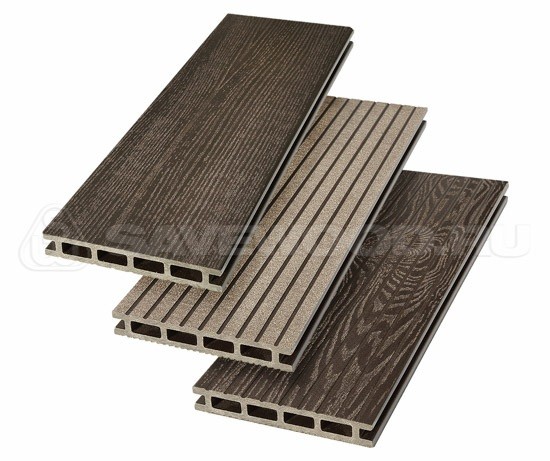 Террасная доска из ДПК SW Carpinus (R) — двухсторонняя темно-коричневый купить в Шилке