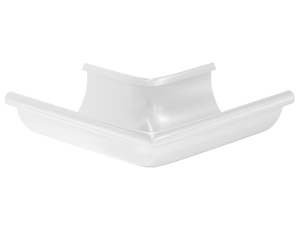 Водосток Aquasistem, система 125x90 - Угол желоба, наружный 90° RR 20 Мраморно-белый купить в Шилке