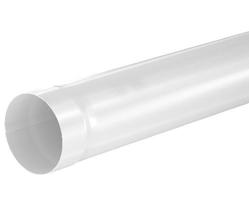 Водосток Aquasistem, система 125x90 - Труба водосточная 1.00м RR 20 Мраморно-белый купить в Шилке