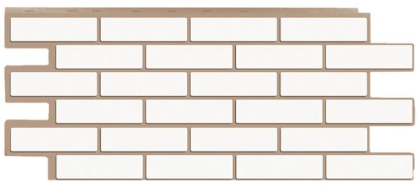 Фасадная панель T-Сайдинг - Кирпич Модерн Белый купить в Шилке