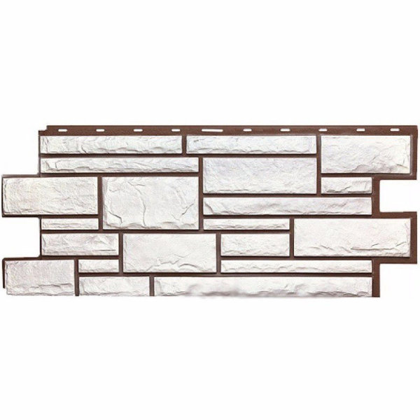 Фасадная панель Техоснастка, Камень Дикий, Белый купить в Шилке