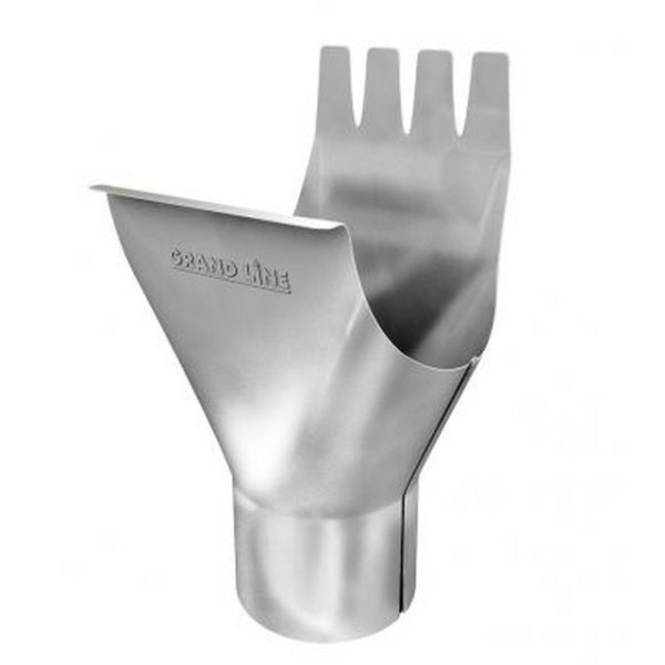 Водосток Grand Line 125x90 – Воронка желоба RAL 9003 купить в Шилке