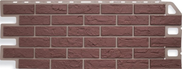 Фасадная панель Цокольный сайдинг Альта-профиль - коллекция "кирпич", кирпич красный купить в Шилке